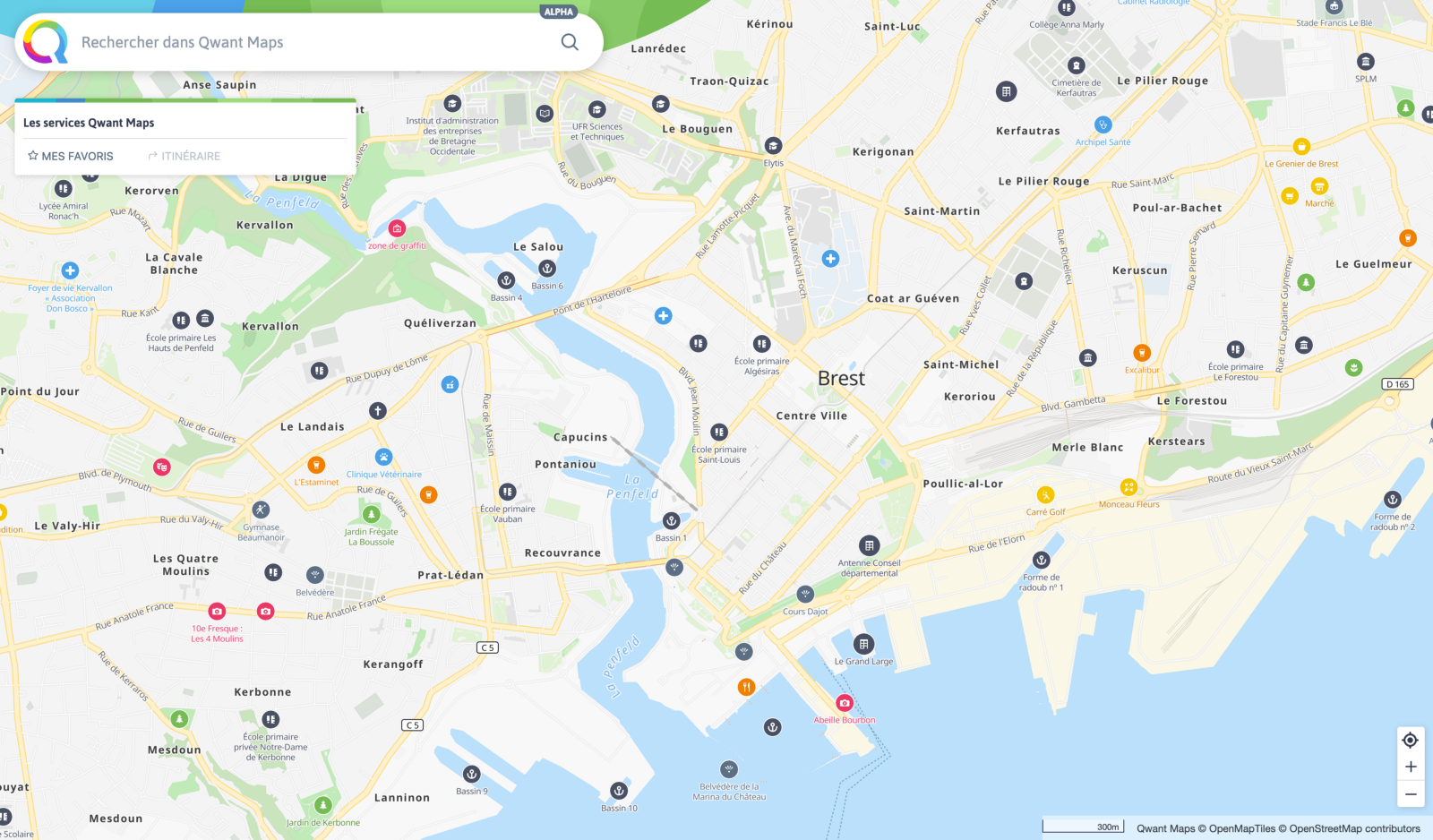 Qwant Maps look pretty, but the service is still in Alpha.