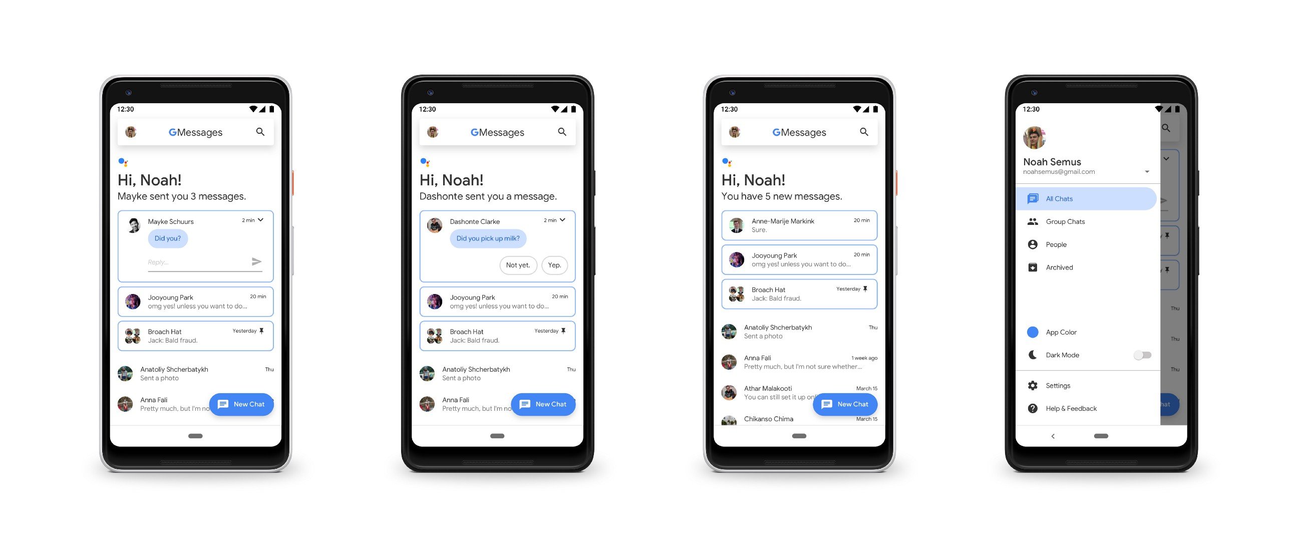 Smart Chats have various states depending on what messages the user has received.