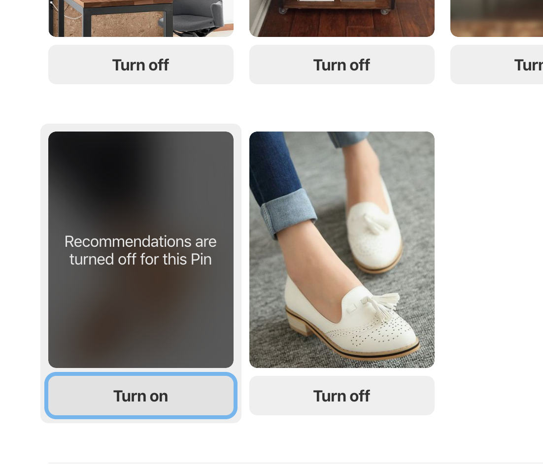 Pinterest plans to announce a new feature titled “Tune Your Home Feed” that lets you tell its algorithm which of your interests and behaviors you want used for future recommendations, and which ones you don’t. Credit: Pinterest