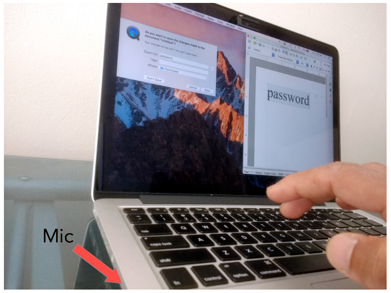 Fig. 2: Using MacBook Pro to make training data