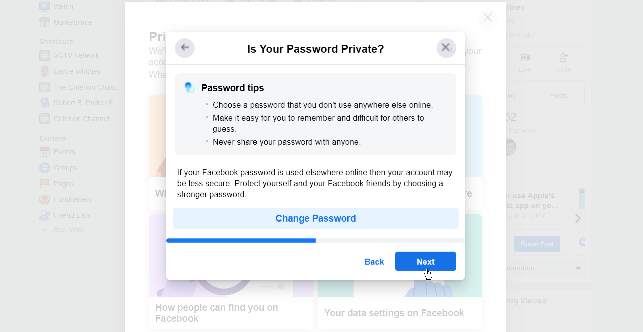 Change your password if you think it needs to be more secure